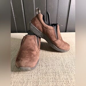 Merrell Brown Leather Kids Slip On Shoes